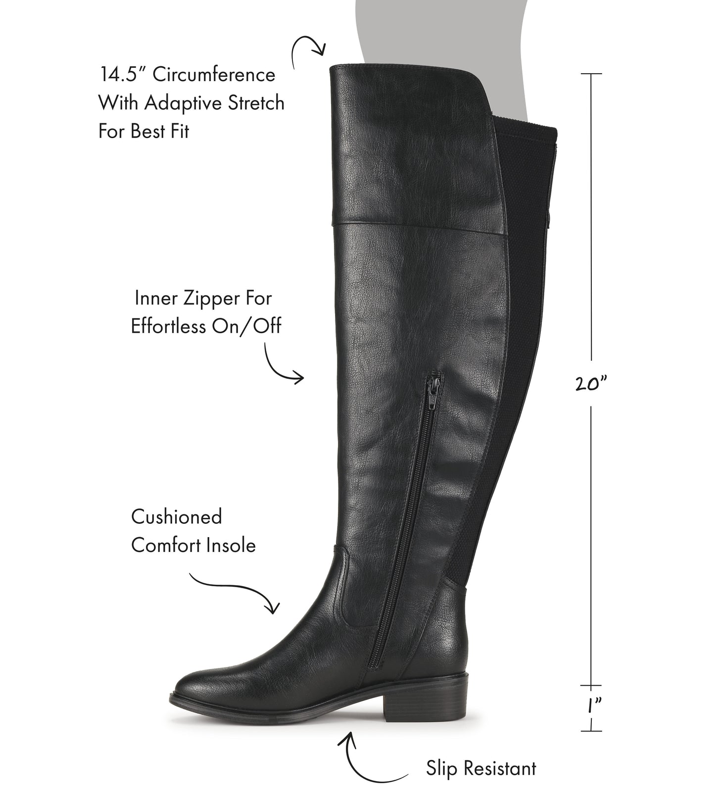 Anika Tall Boot Black - Women