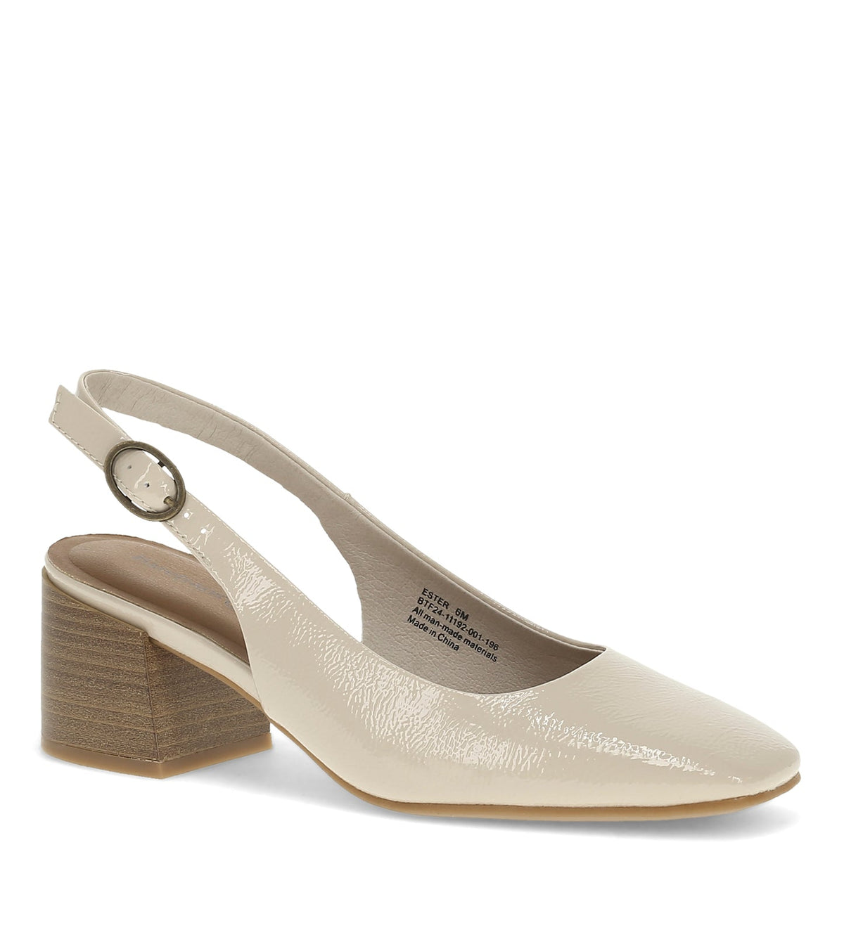 Ester Block Heel Slingback Pump Ivory - Women