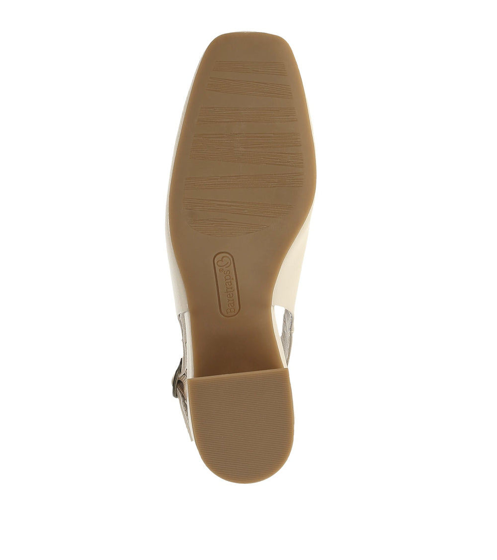 Ester Block Heel Slingback Pump Ivory - Women