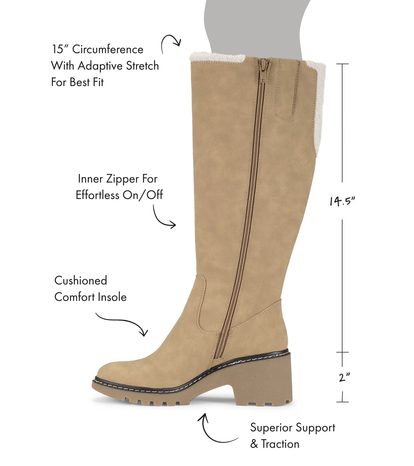 Dalary Tall Boot Cognac - Women