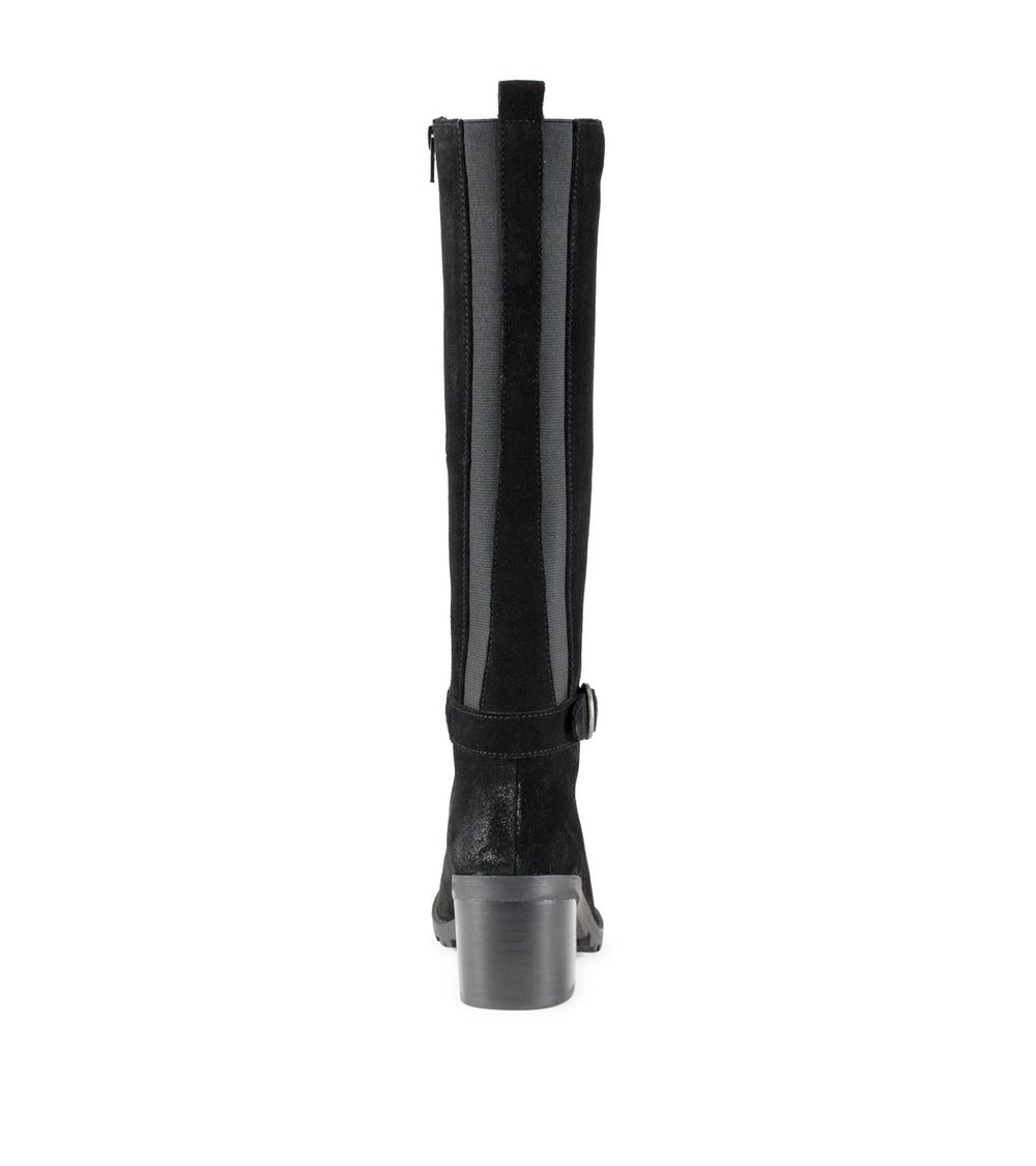 Della Tall Boot Black Suede - Women