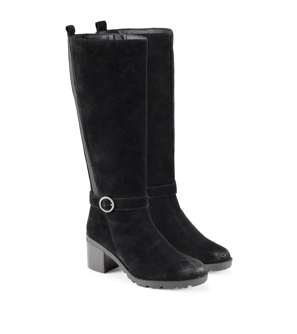 Della Tall Boot Black Suede - Women