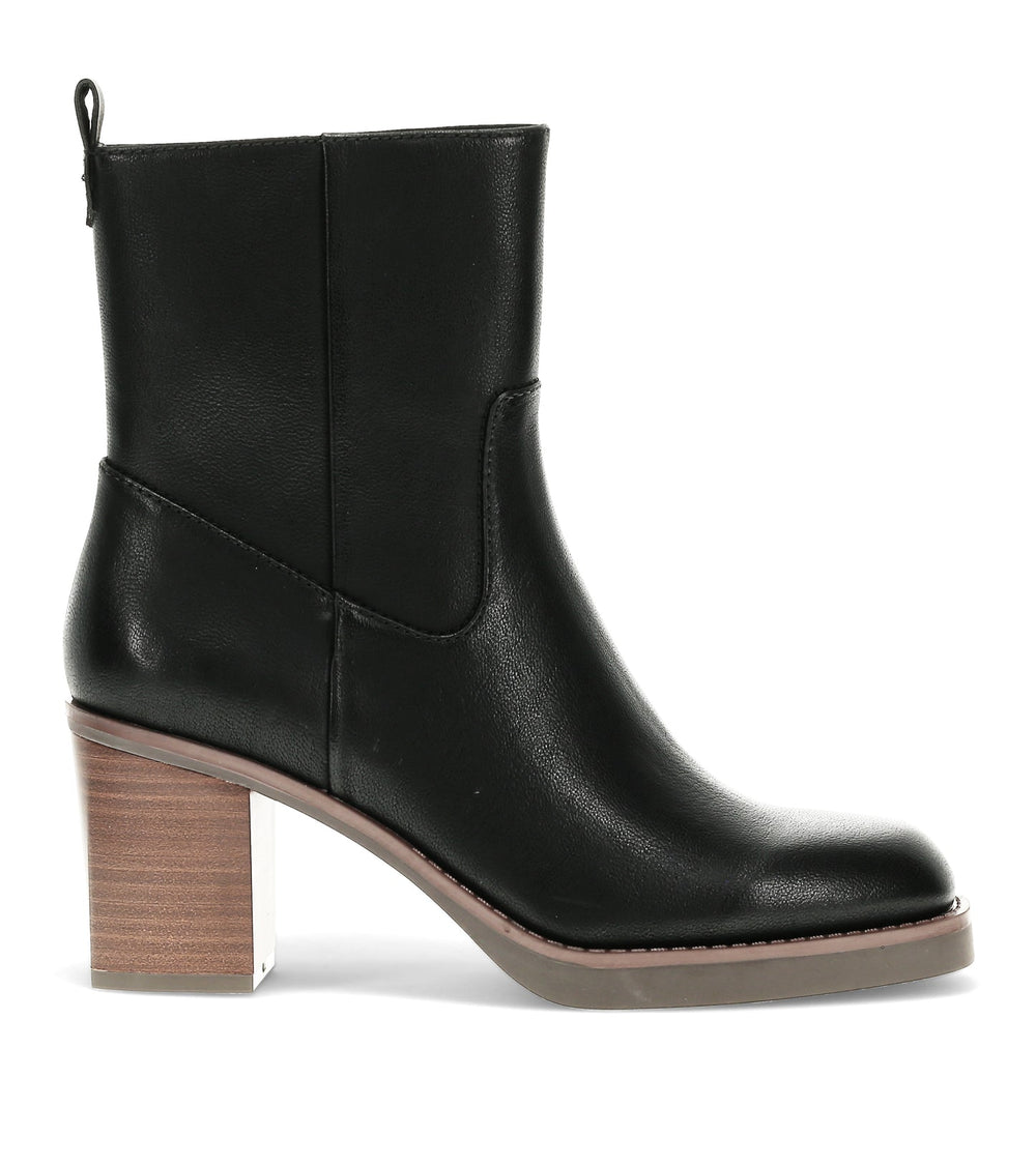 Giana Heeled Midi Boot Black - Women