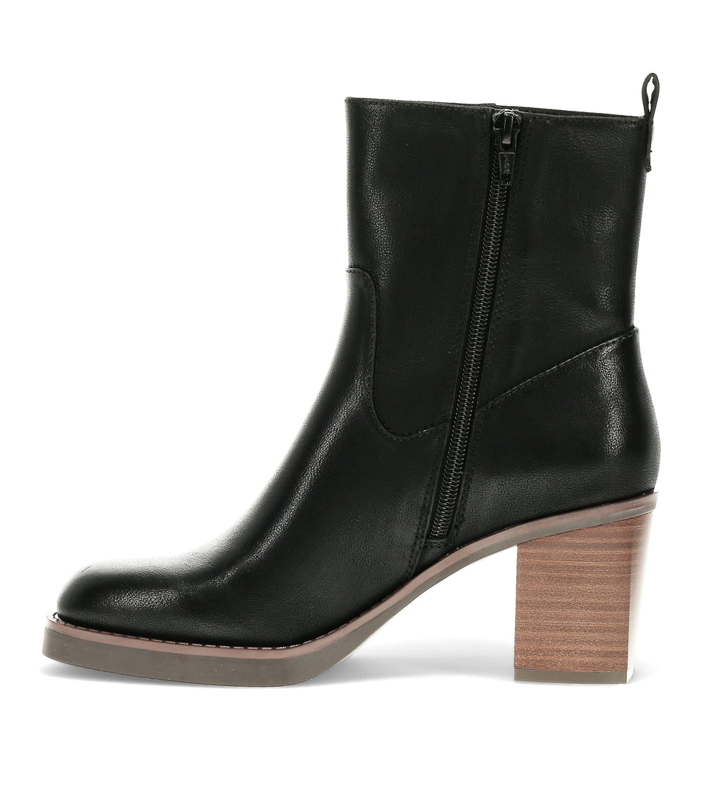Giana Heeled Midi Boot Black - Women