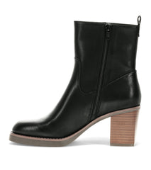 Giana Heeled Midi Boot Black - Women