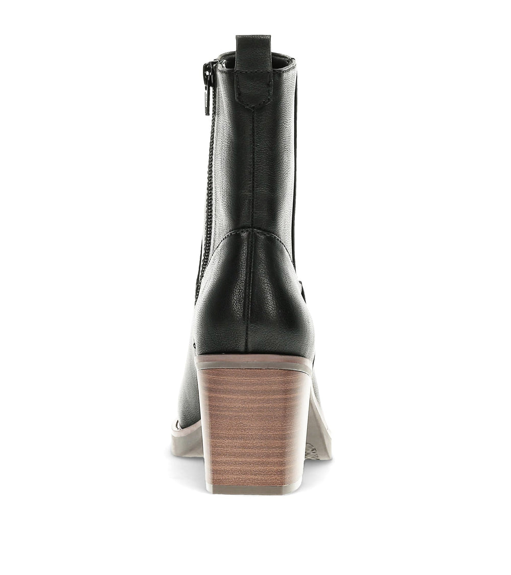 Giana Heeled Midi Boot Black - Women