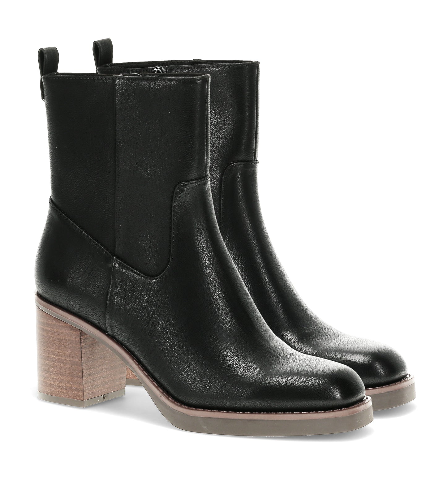 Giana Heeled Midi Boot Black - Women