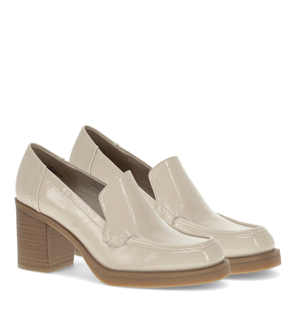 Gretel Block Heel Loafer Ivory - Women