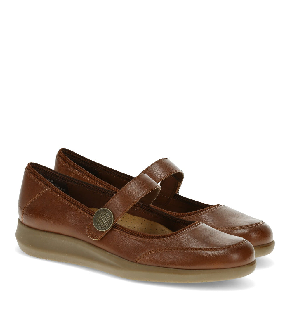 Joesie Mary Jane Flat Mahogany - Women