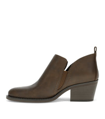 Lidian Ankle Bootie Dark Brown - Women