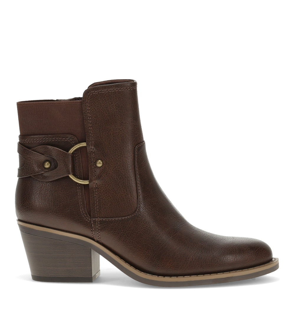 Luella Block Heel Bootie Dark Brown - Women
