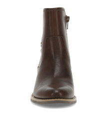 Luella Block Heel Bootie Dark Brown - Women