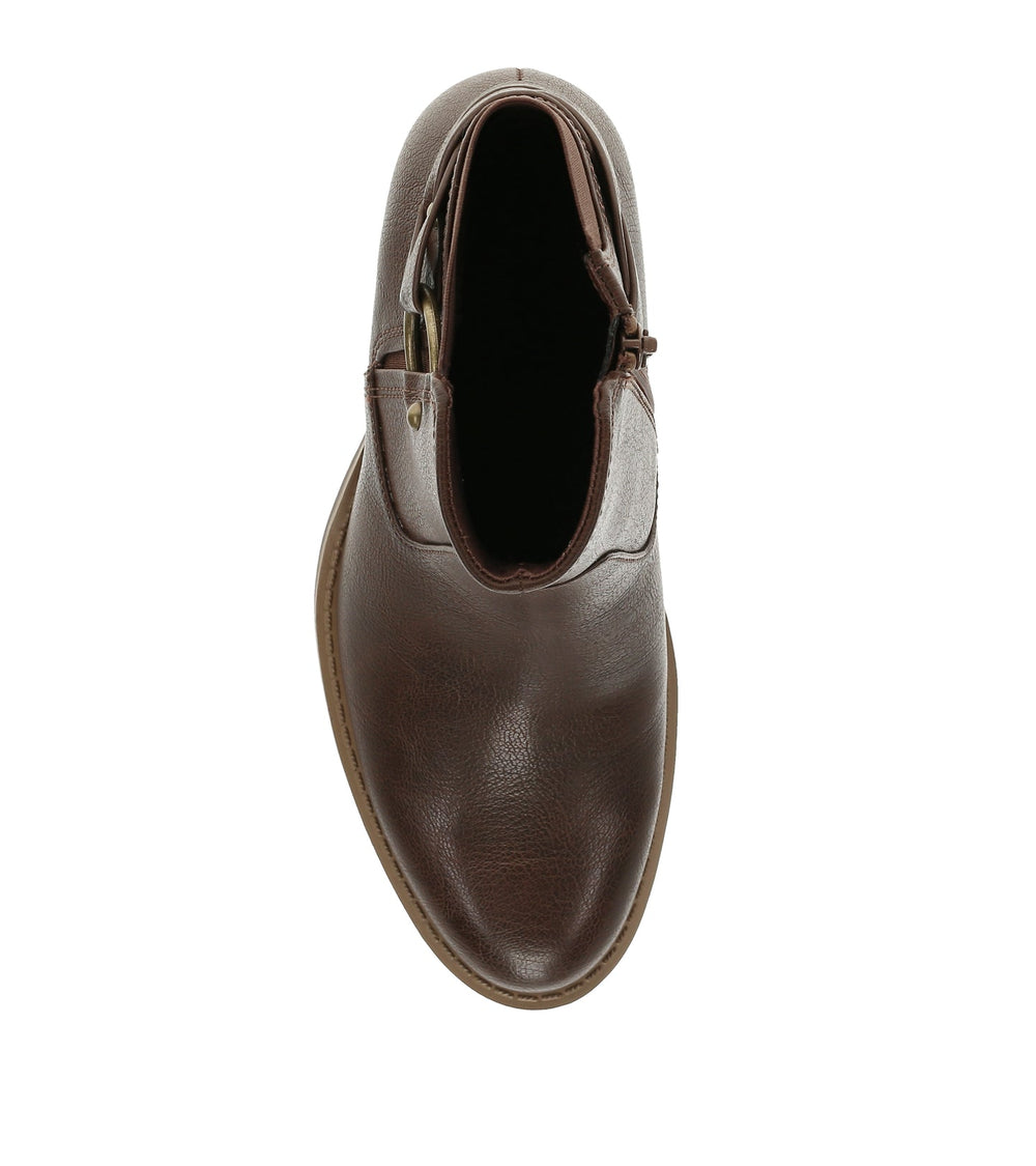 Luella Block Heel Bootie Dark Brown - Women