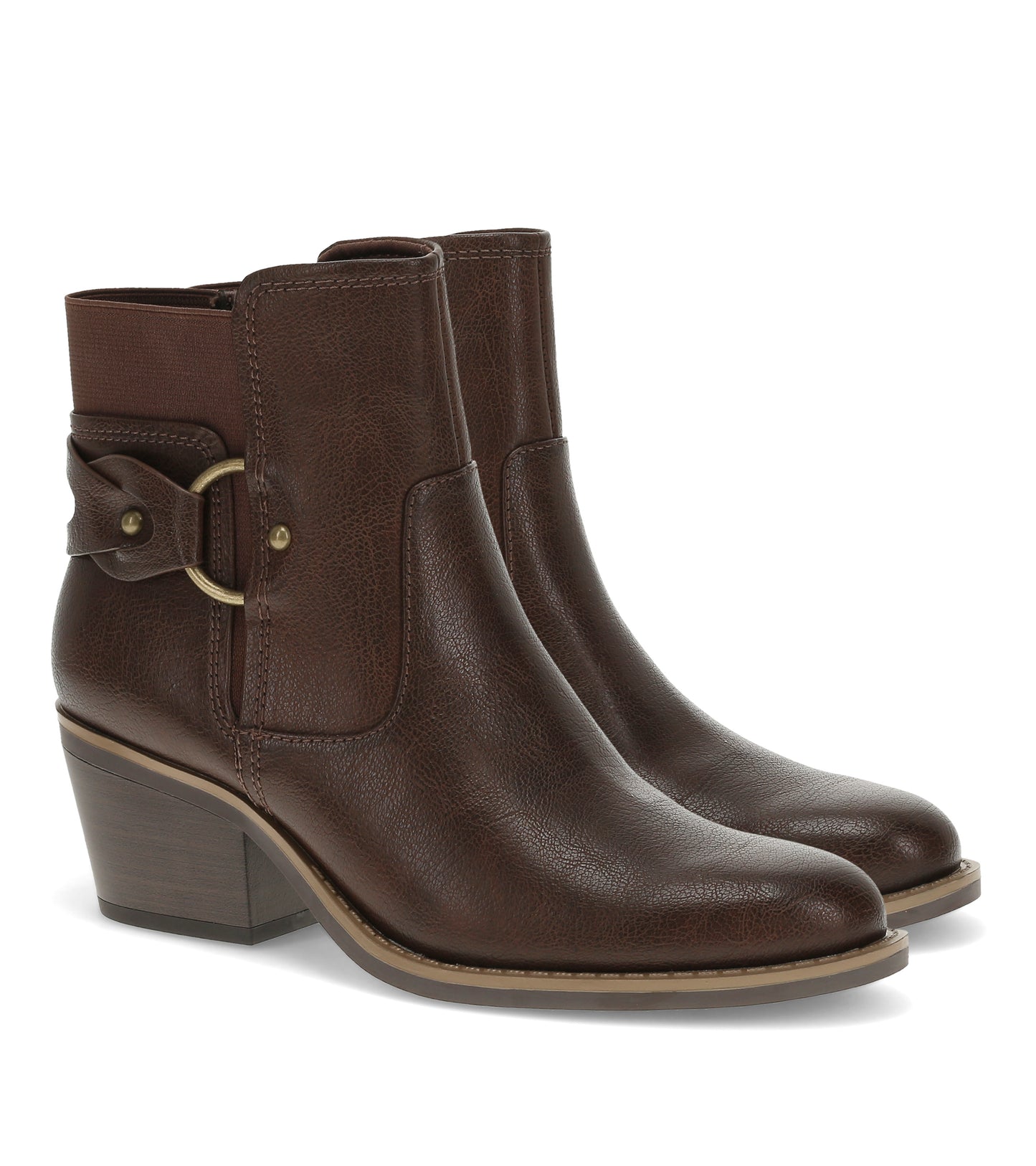 Luella Block Heel Bootie Dark Brown - Women