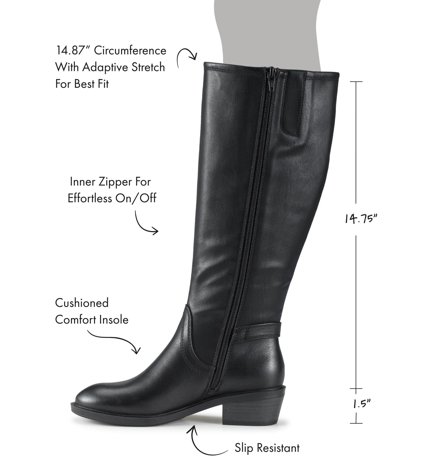 Nena Riding Boot Black - Women