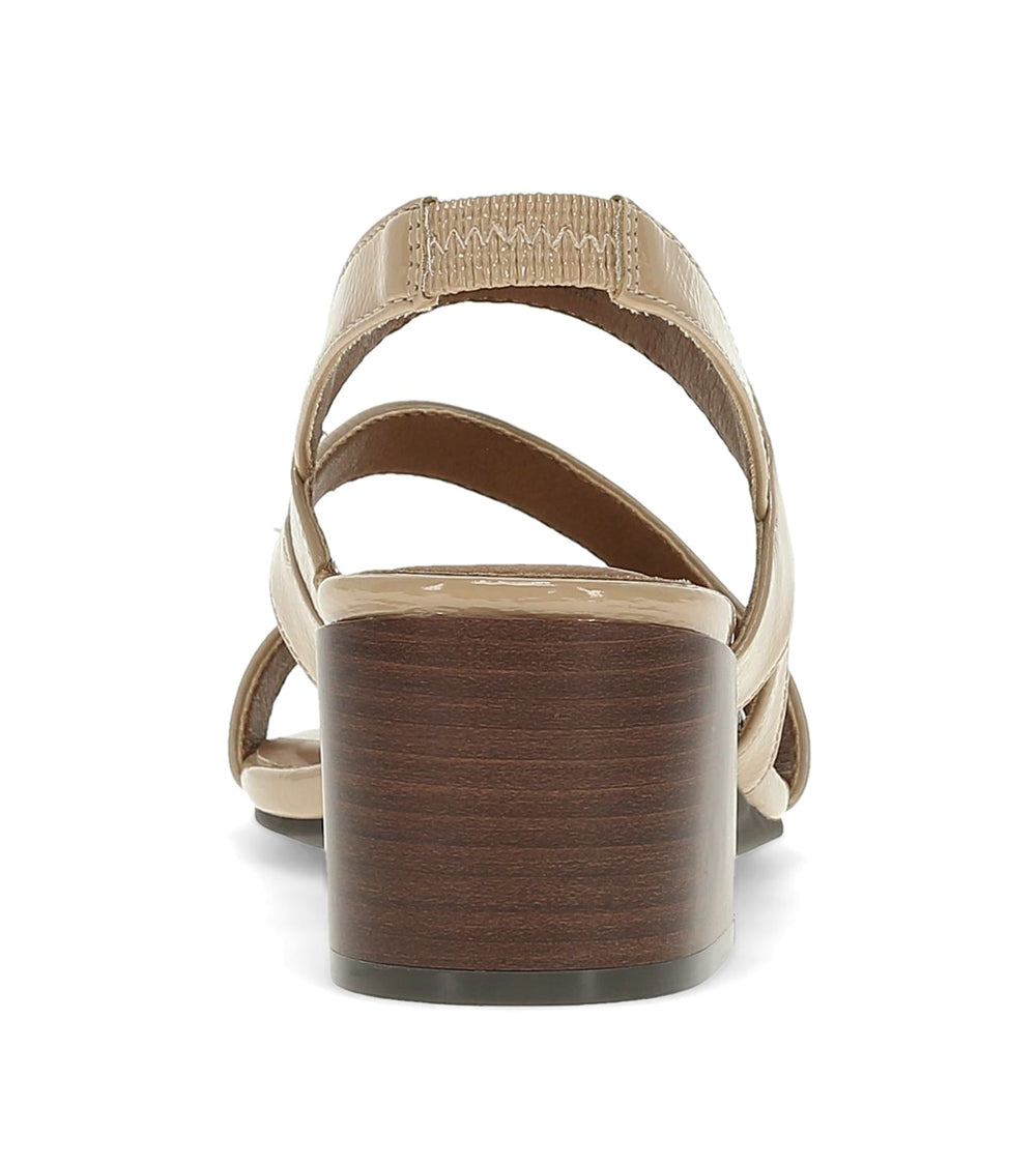 Posha Block Heel Sandal Latte Patent - Women