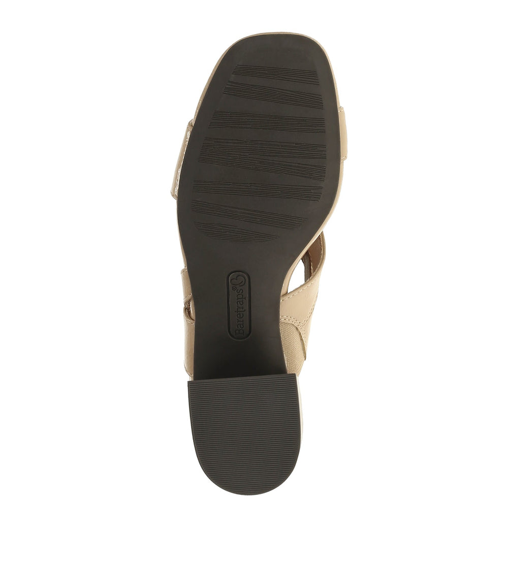 Posha Block Heel Sandal Latte Patent - Women
