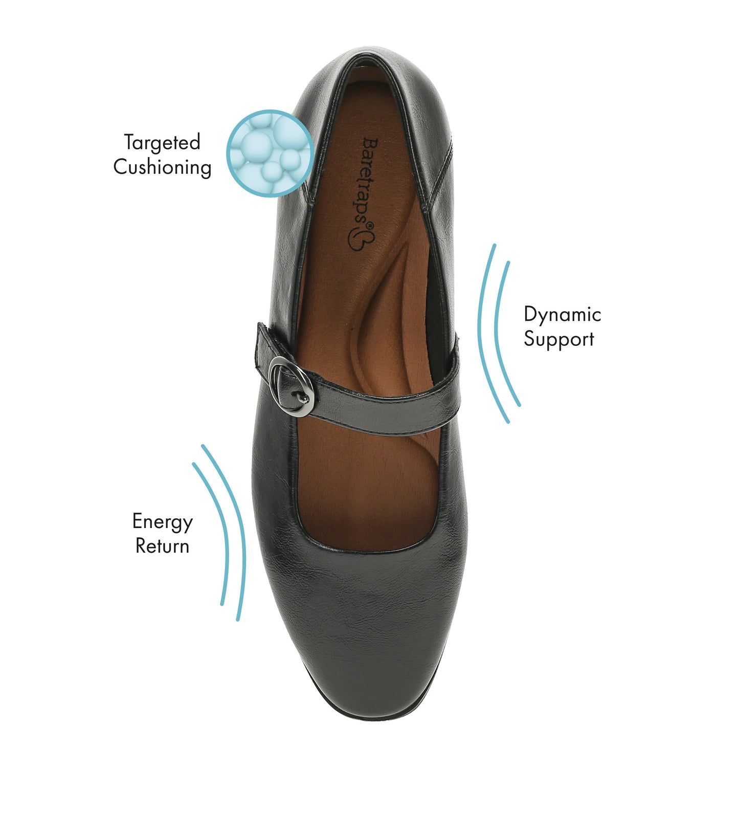 Teagan Mary Jane Flat Black - Women