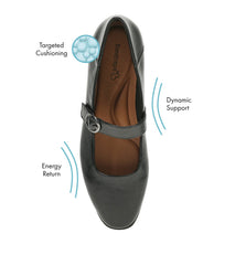 Teagan Mary Jane Flat Black - Women