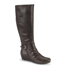 Sammy Tall Wedge Boot Dark Brown - Women