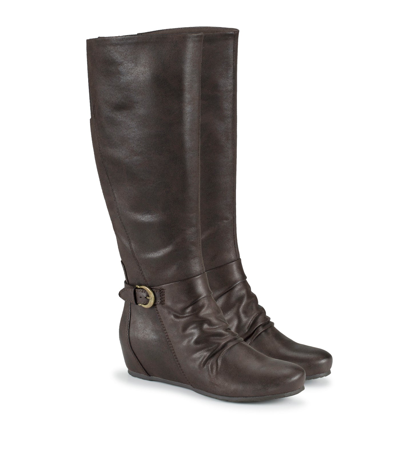 Sammy Tall Wedge Boot Dark Brown - Women