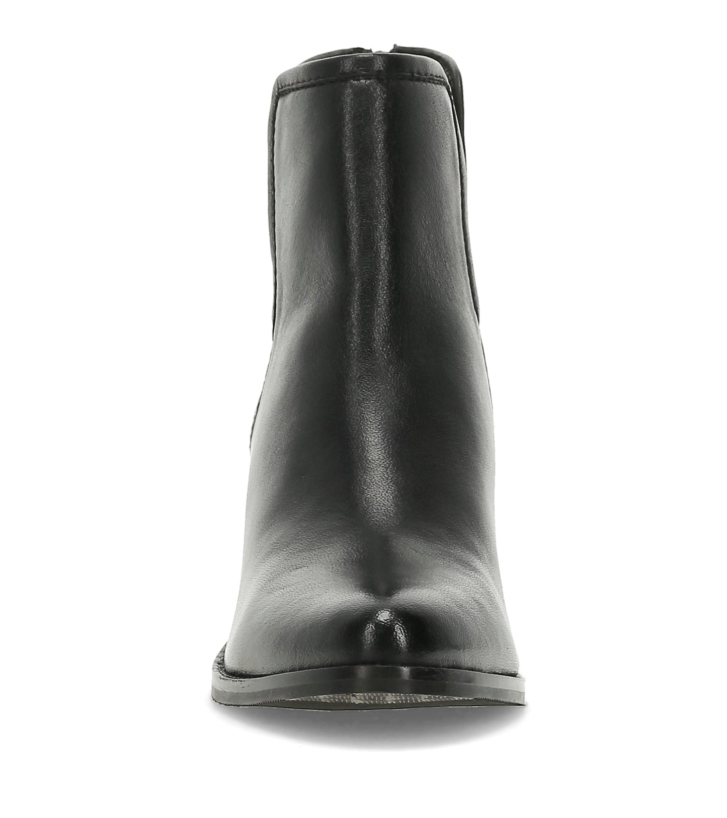 Nanny Block Heel Bootie Black Leather - Women