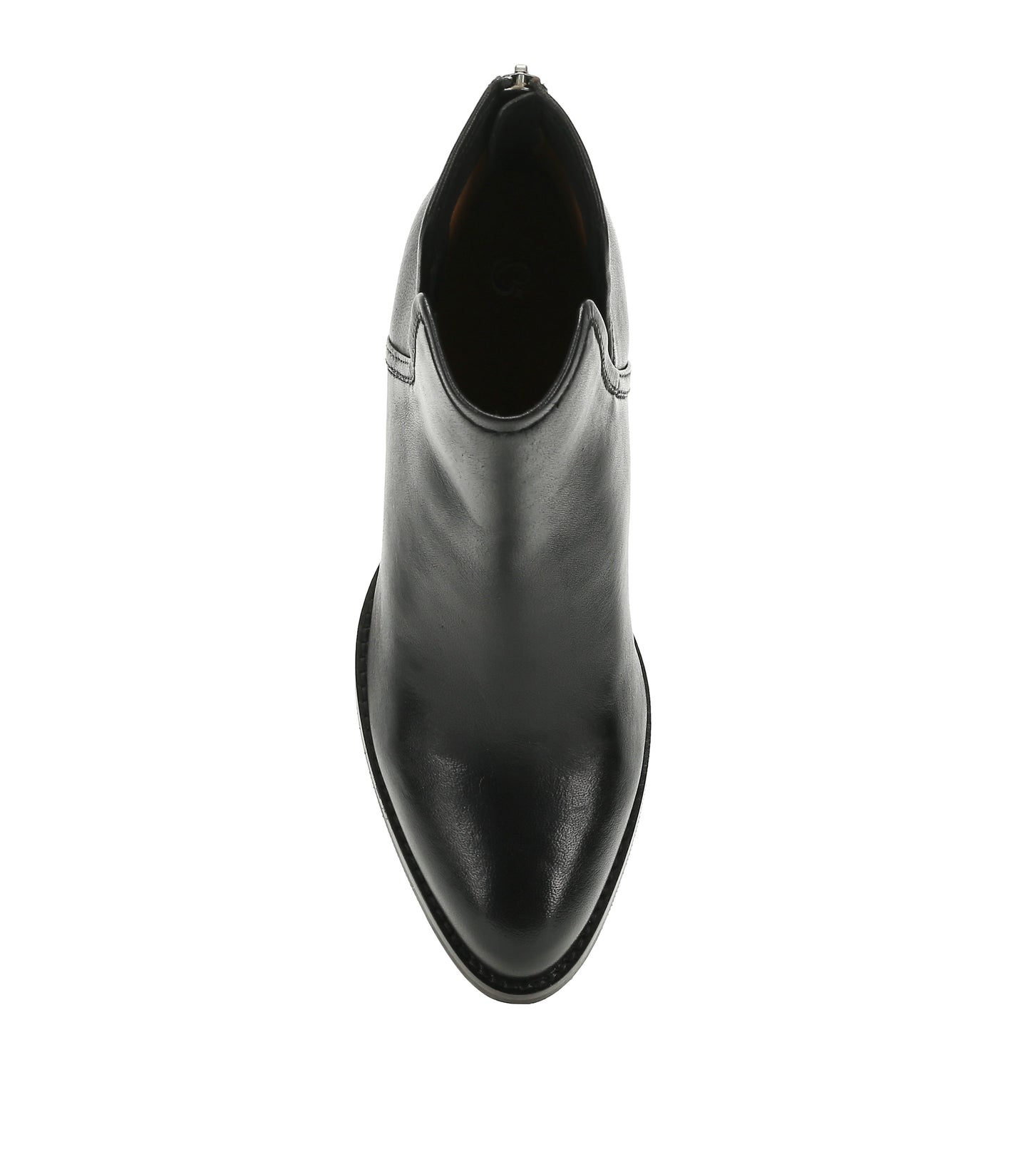 Nanny Block Heel Bootie Black Leather - Women