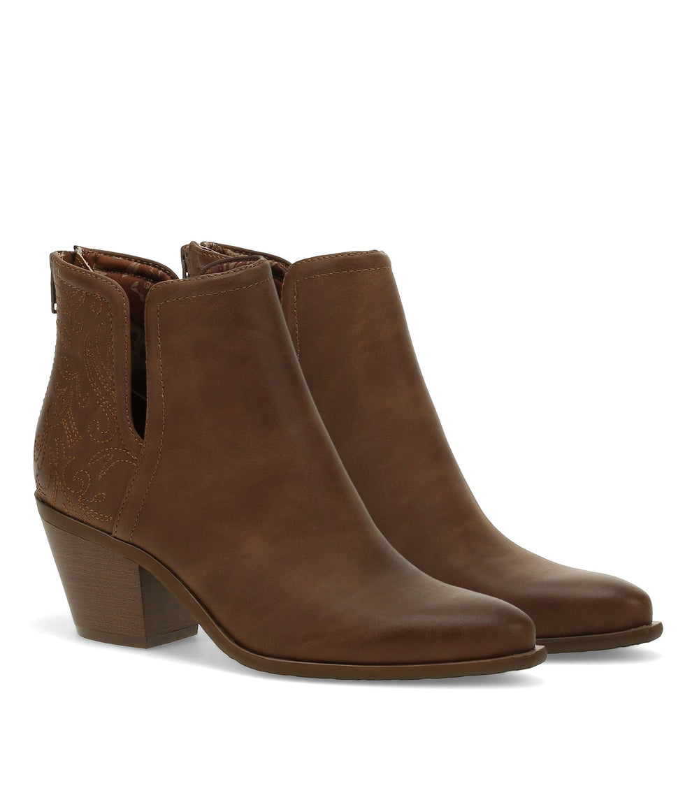 Yara Block Heel Bootie Coffee - Women
