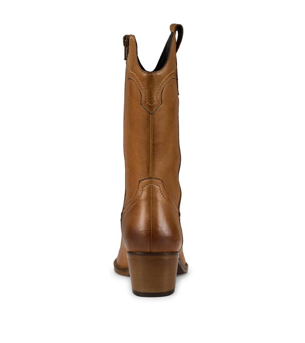 Nita Western Boot Cognac Leather - Women