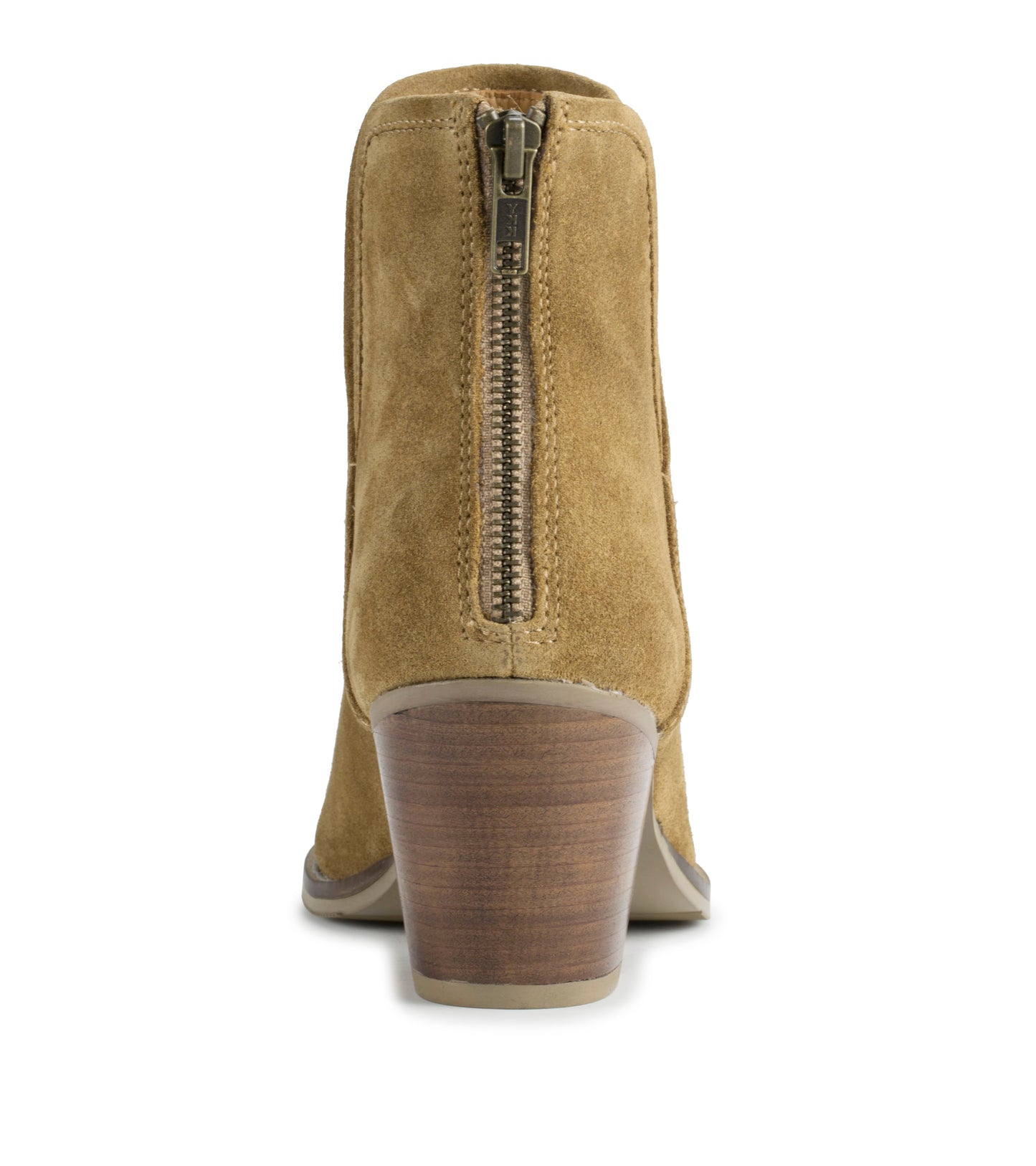 Nanny Block Heel Bootie Cognac Suede - Women