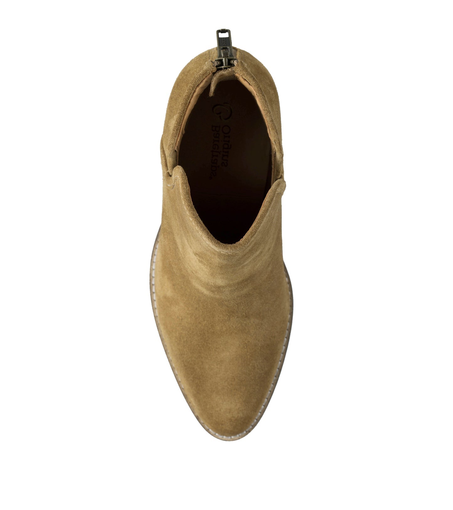 Nanny Block Heel Bootie Cognac Suede - Women