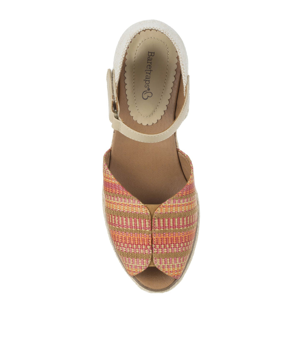 Odetta Espadrille Wedge Sandal Coral Multi - Women
