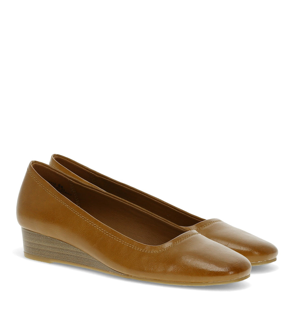 Covette Wedge Slip On Dark Cognac - Women