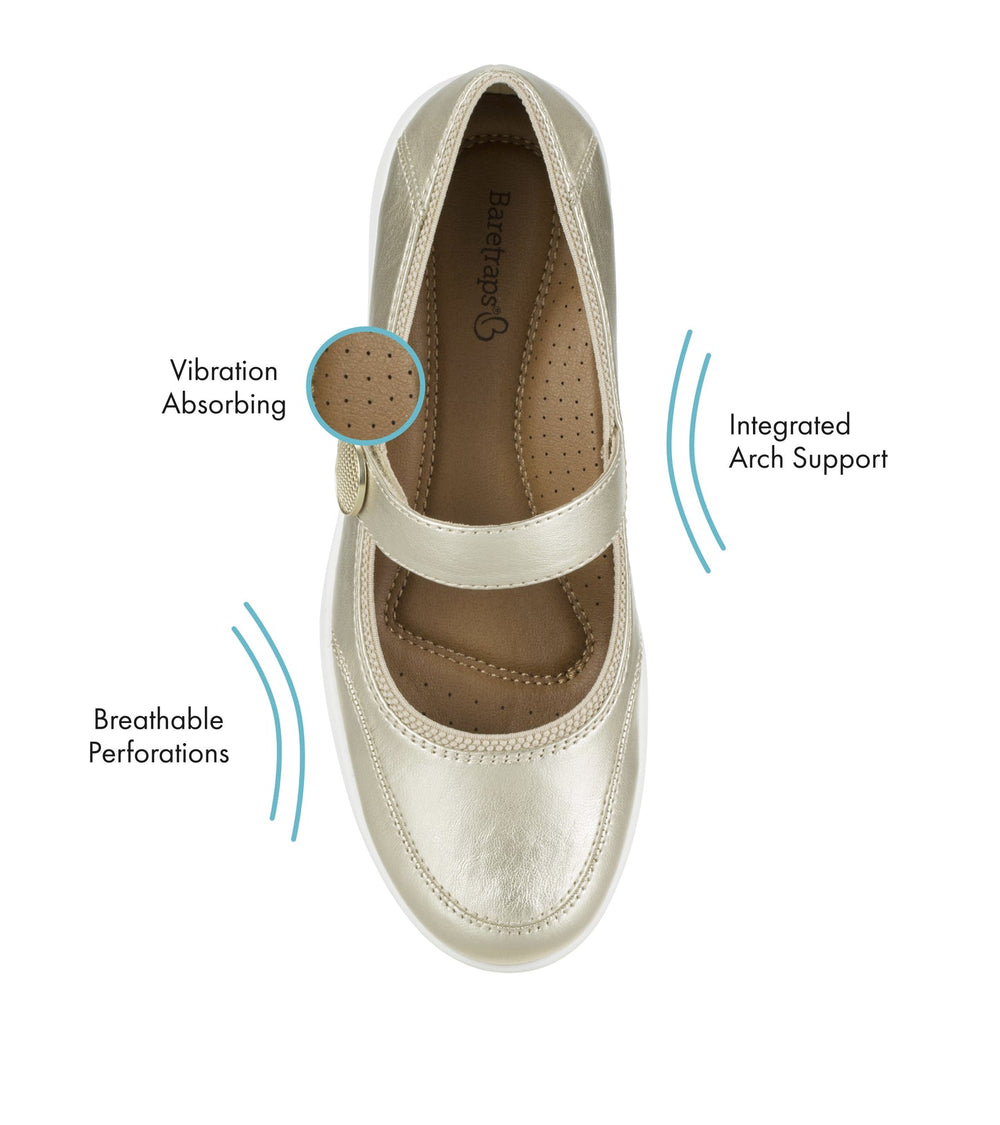 Joesie Mary Jane Flat Champagne - Women