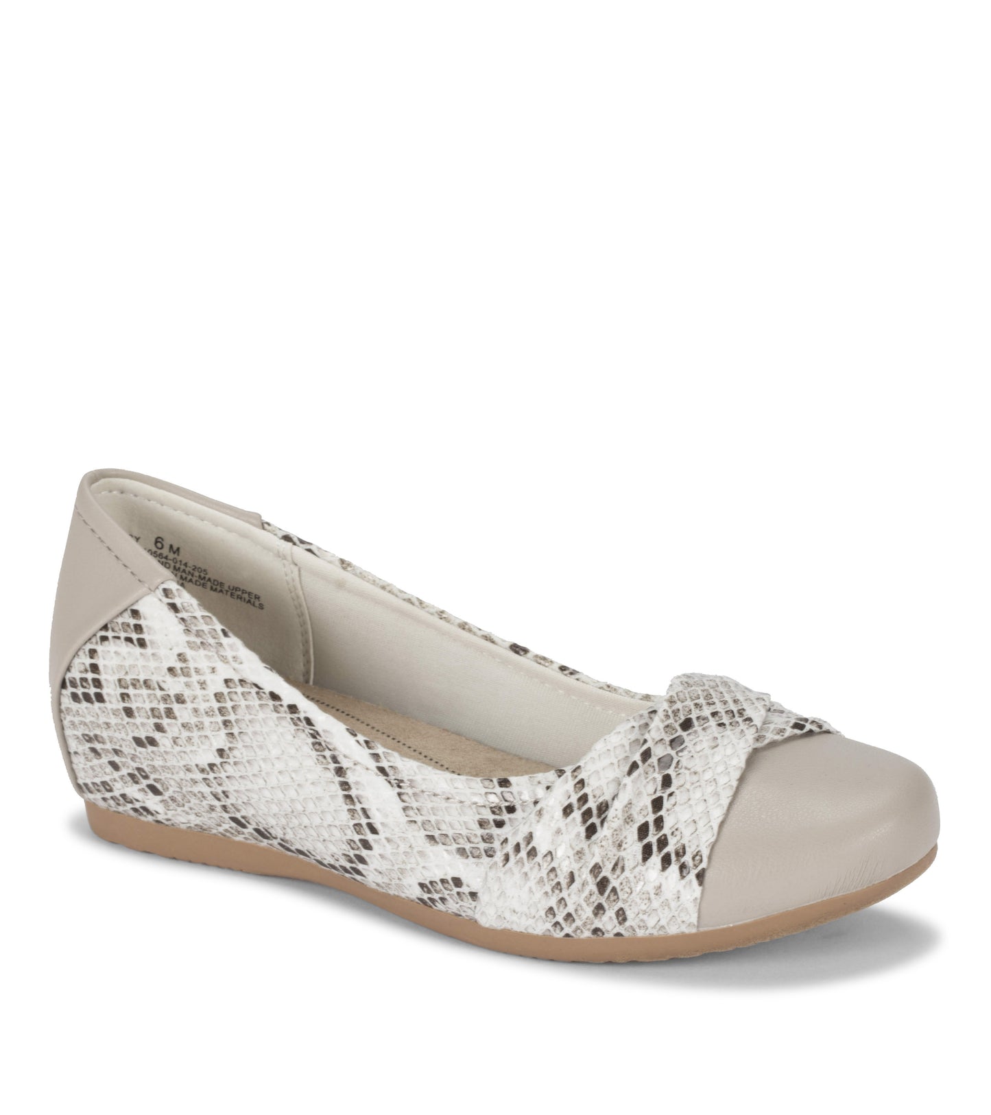 Mitsy Casual Flat Cream Multi Snake - Women