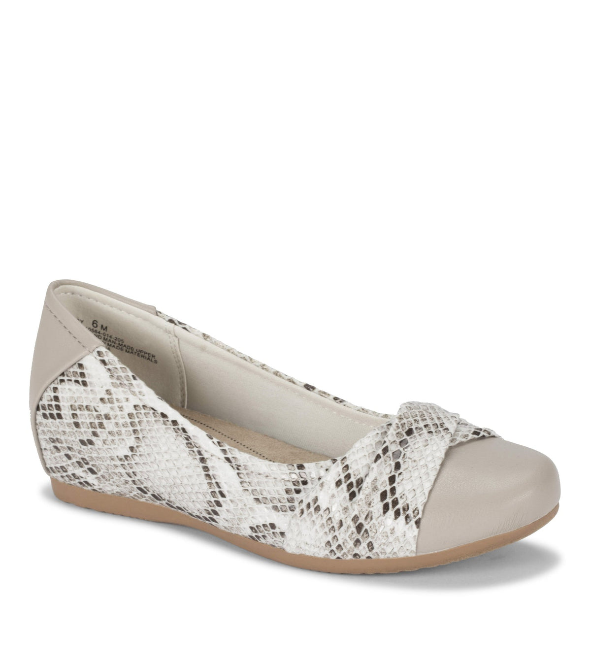 Mitsy Casual Flat Cream Multi Snake - Women