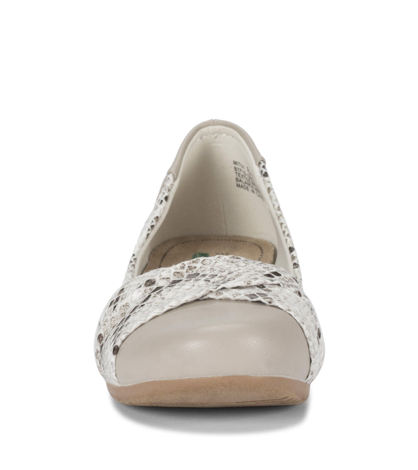 Mitsy Casual Flat Cream Multi Snake - Women