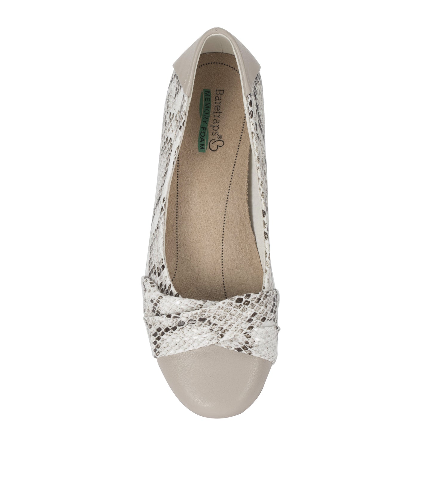 Mitsy Casual Flat Cream Multi Snake - Women
