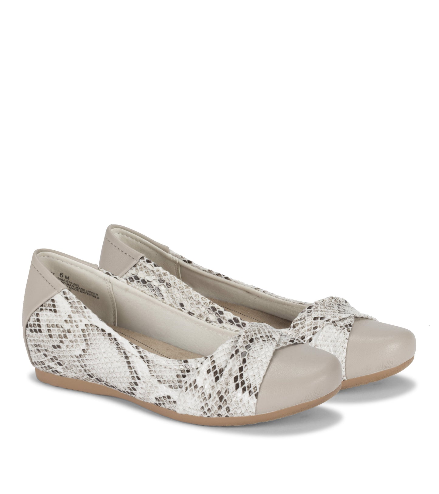 Mitsy Casual Flat Cream Multi Snake - Women