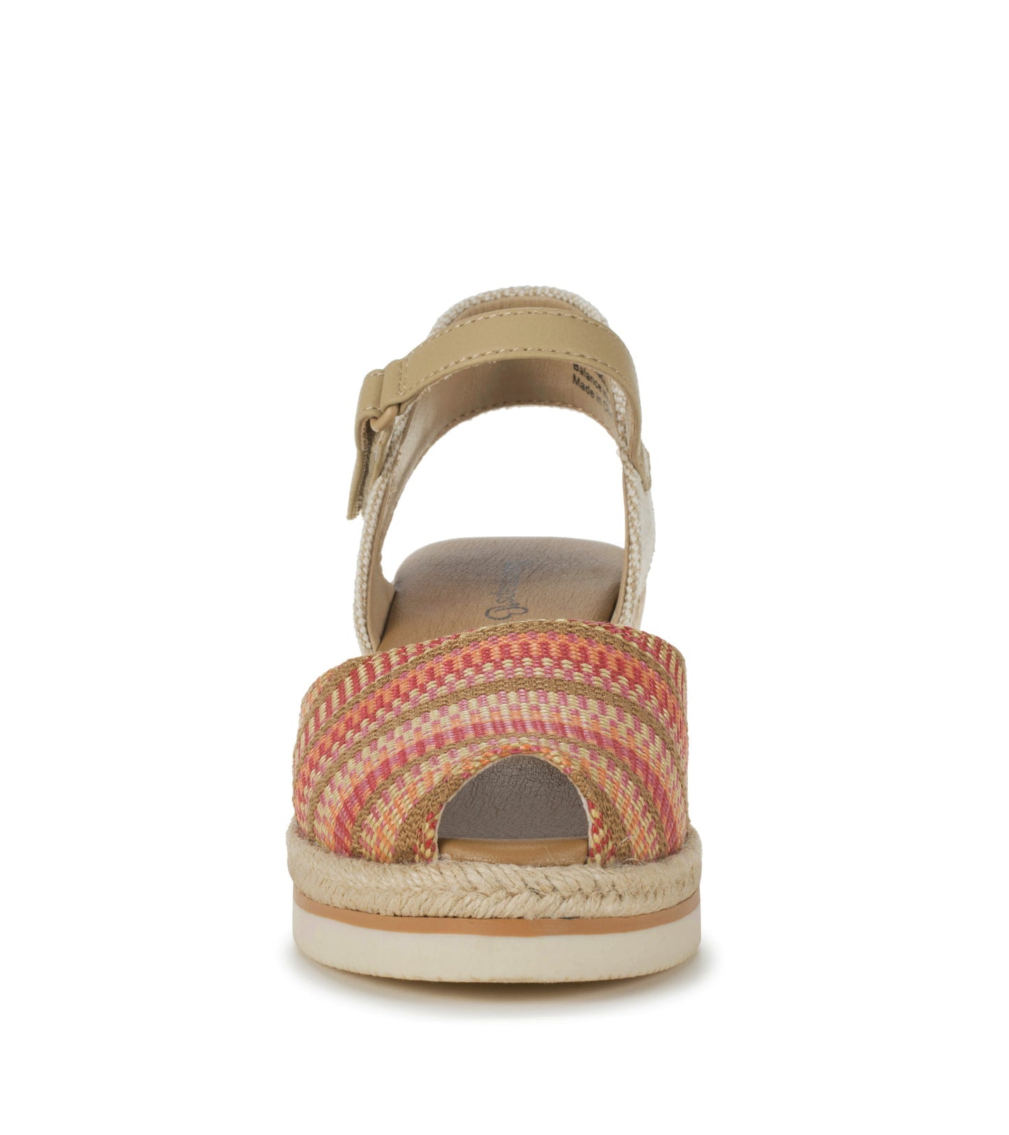 Acadia Peep Toe Wedge Sandal Coral Multi - Women