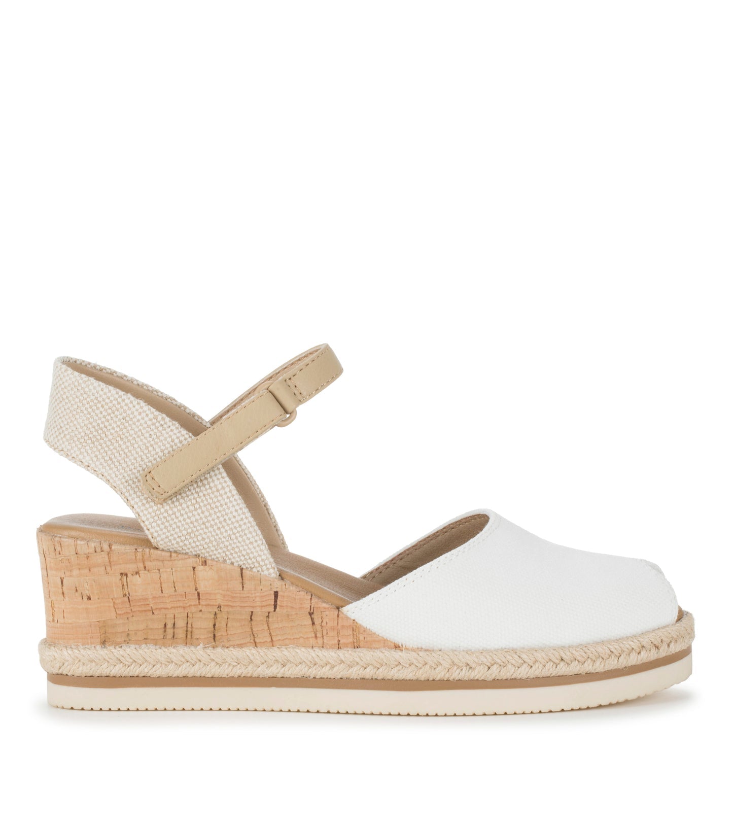 Acadia Peep Toe Wedge Sandal White - Women