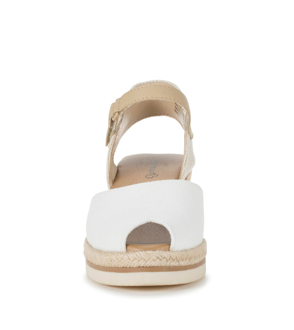 Acadia Peep Toe Wedge Sandal White - Women