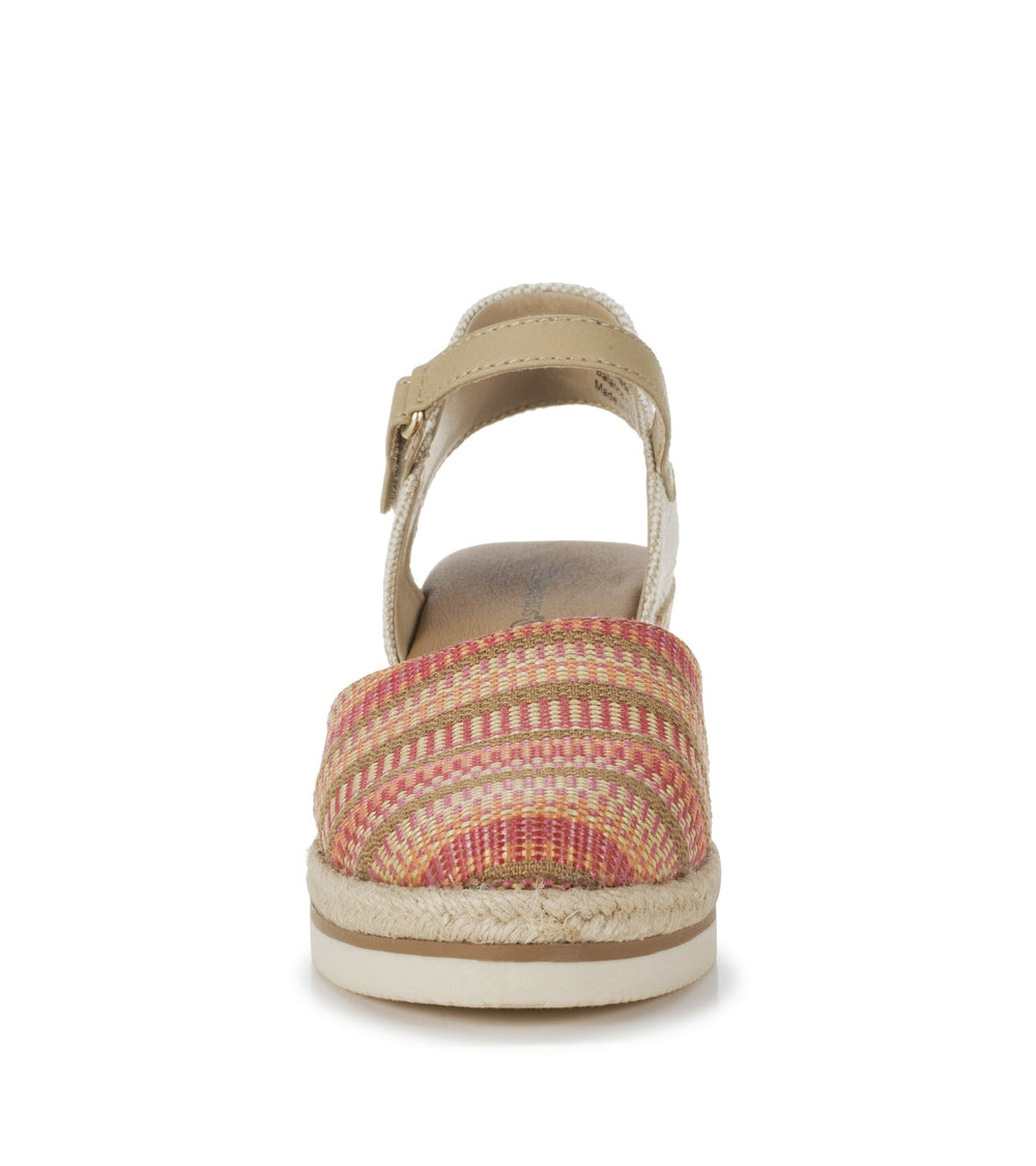 Alycia Closed Toe Wedge Sandal Coral Multi - Women