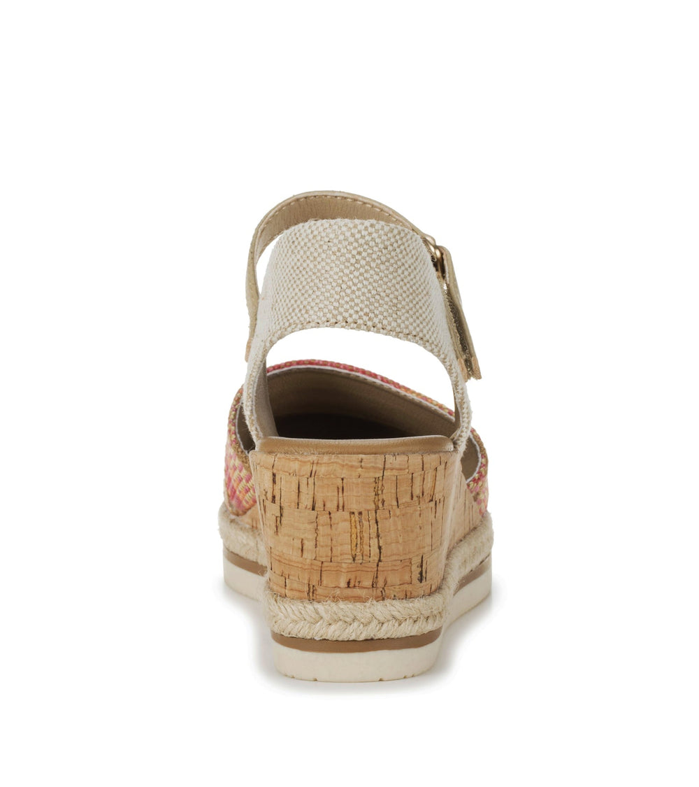 Alycia Closed Toe Wedge Sandal Coral Multi - Women