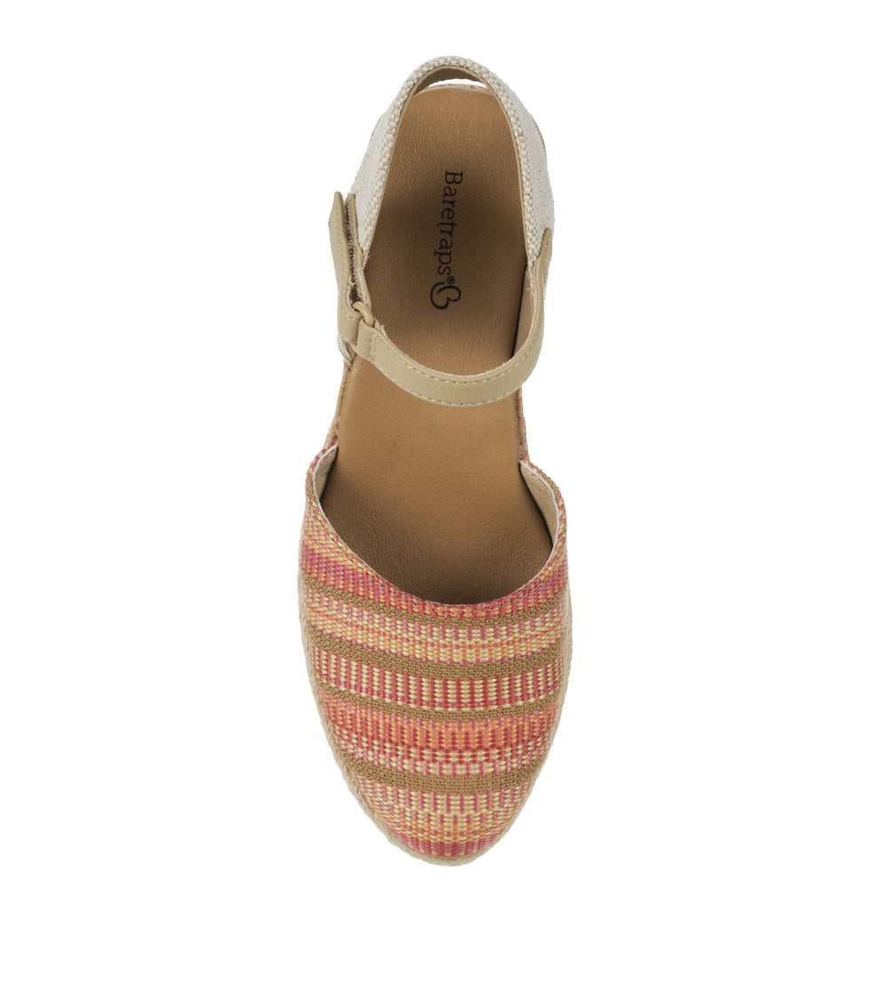 Alycia Closed Toe Wedge Sandal Coral Multi - Women