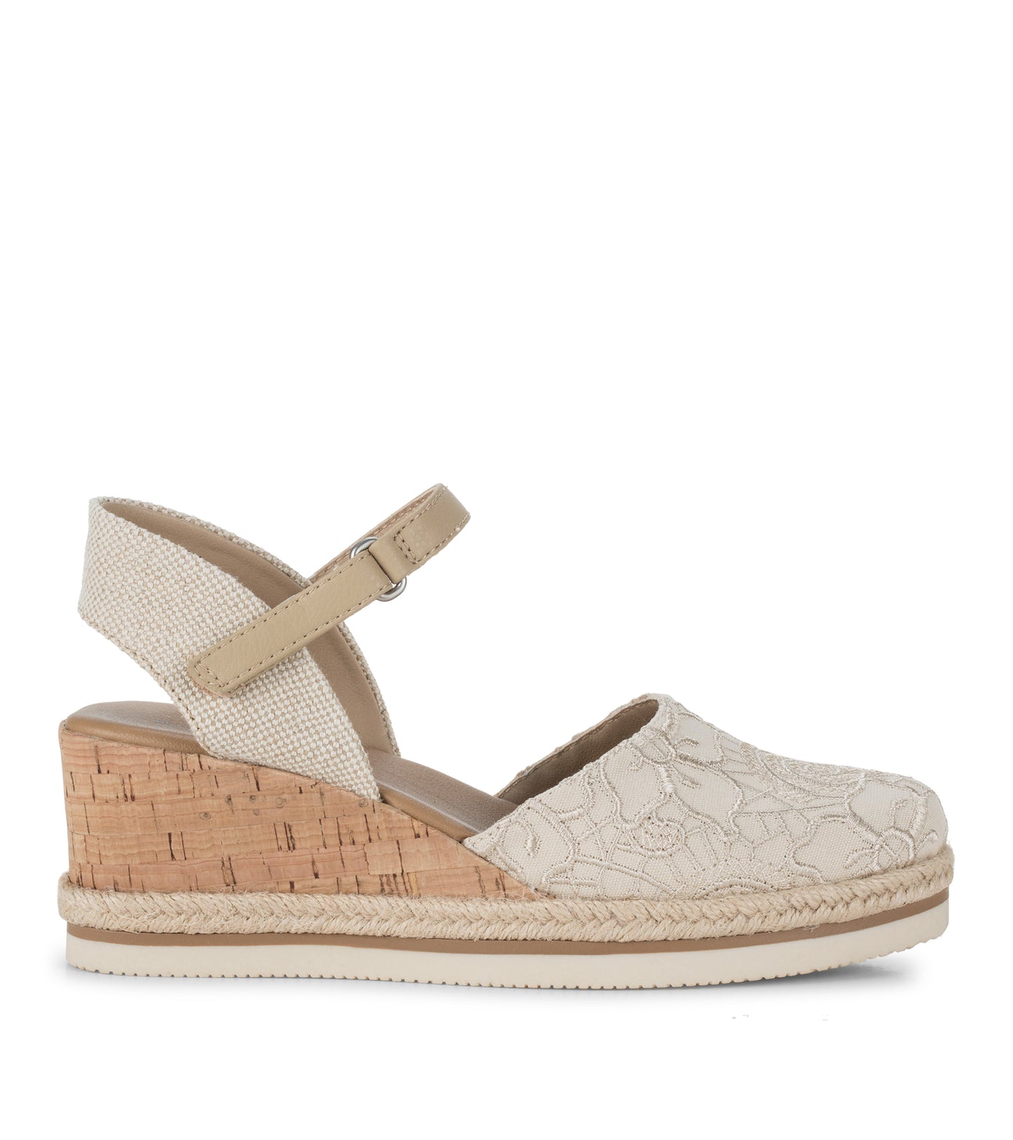 Alycia Closed Toe Wedge Sandal Cream - Women