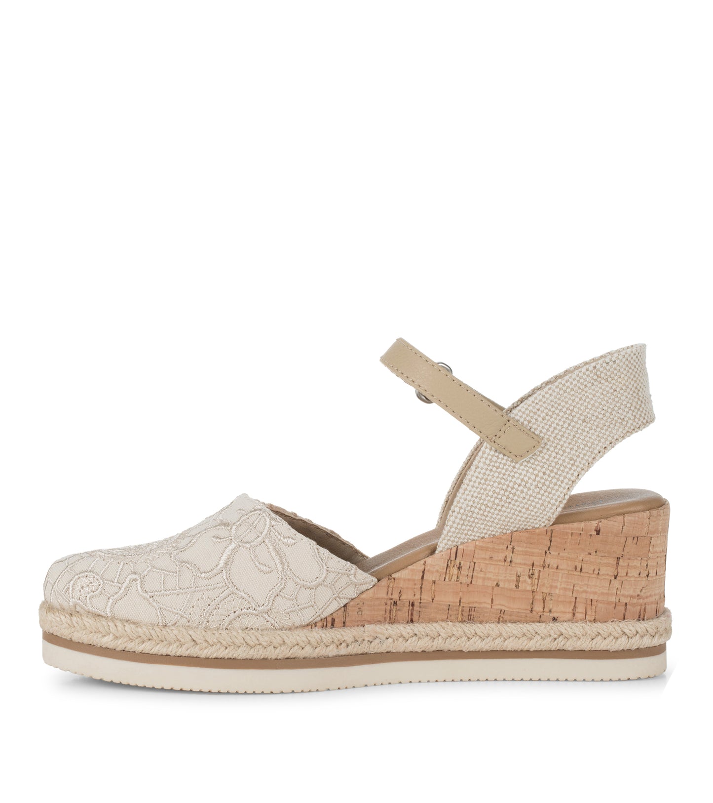 Alycia Closed Toe Wedge Sandal Cream - Women