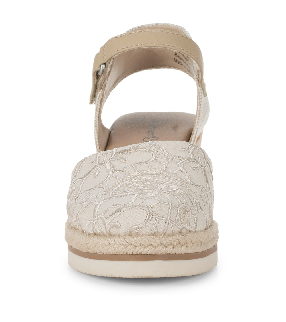 Alycia Closed Toe Wedge Sandal Cream - Women