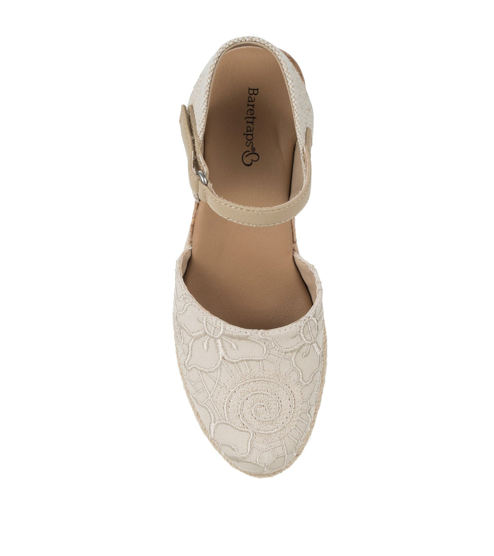 Alycia Closed Toe Wedge Sandal Cream - Women