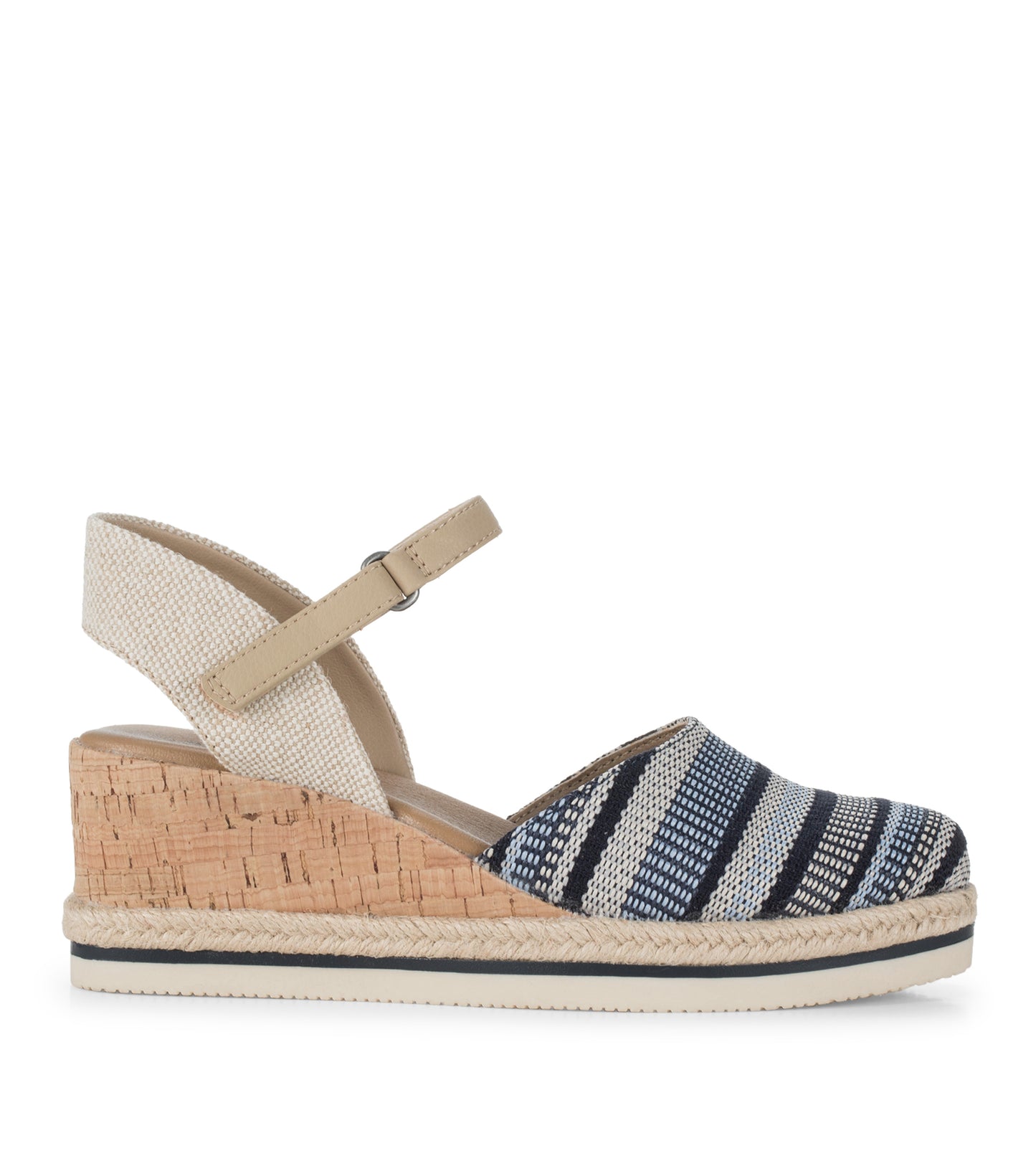 Alycia Closed Toe Wedge Sandal Navy Multi - Women